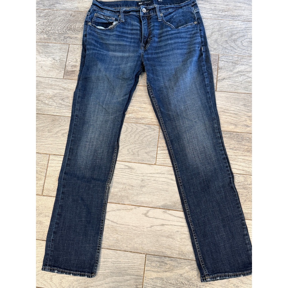BKE Jake Straight Jeans 36x34 Denim ABS16313 Stretch 36 x 34 Pants Mens Buckle‎